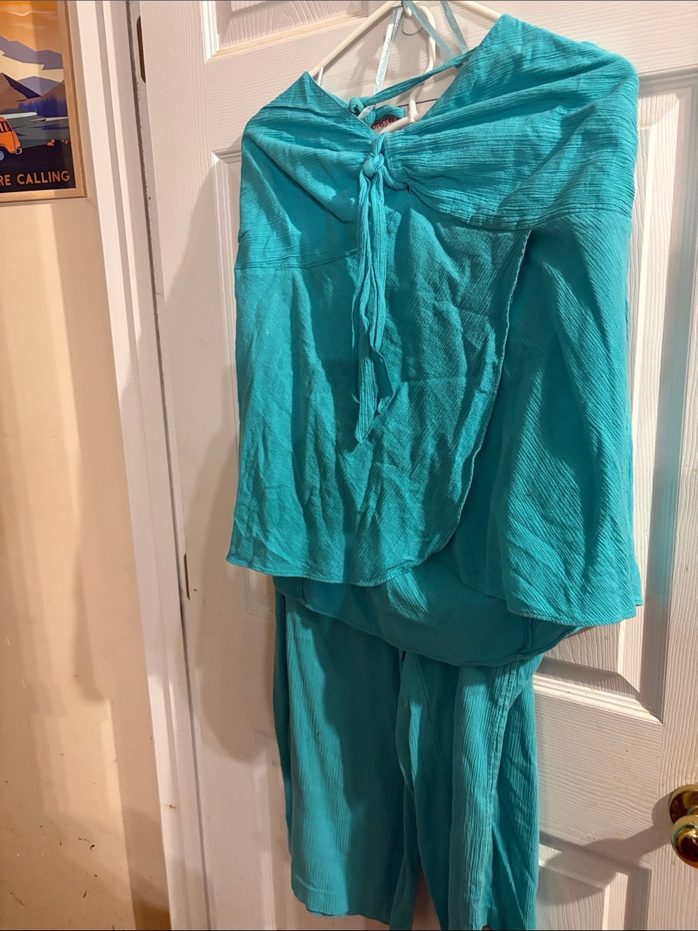 Lane Bryant Venezia Turquoise Two-Piece Tunic and Pants Set